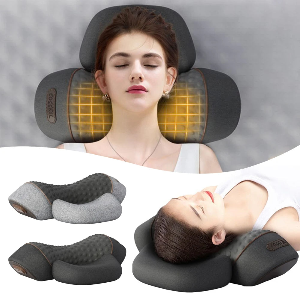 Electric Neck Massage Pillow Heating & Vibration -by RD