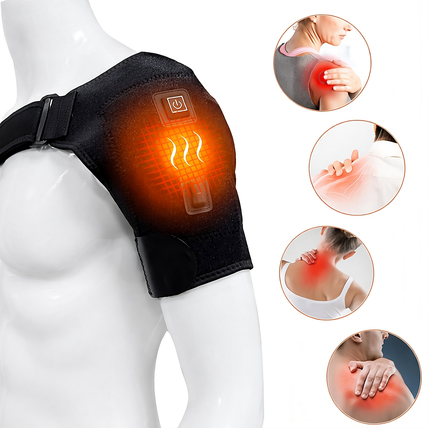 USB Heated Shoulder Brace Rotator Cuff -by RD