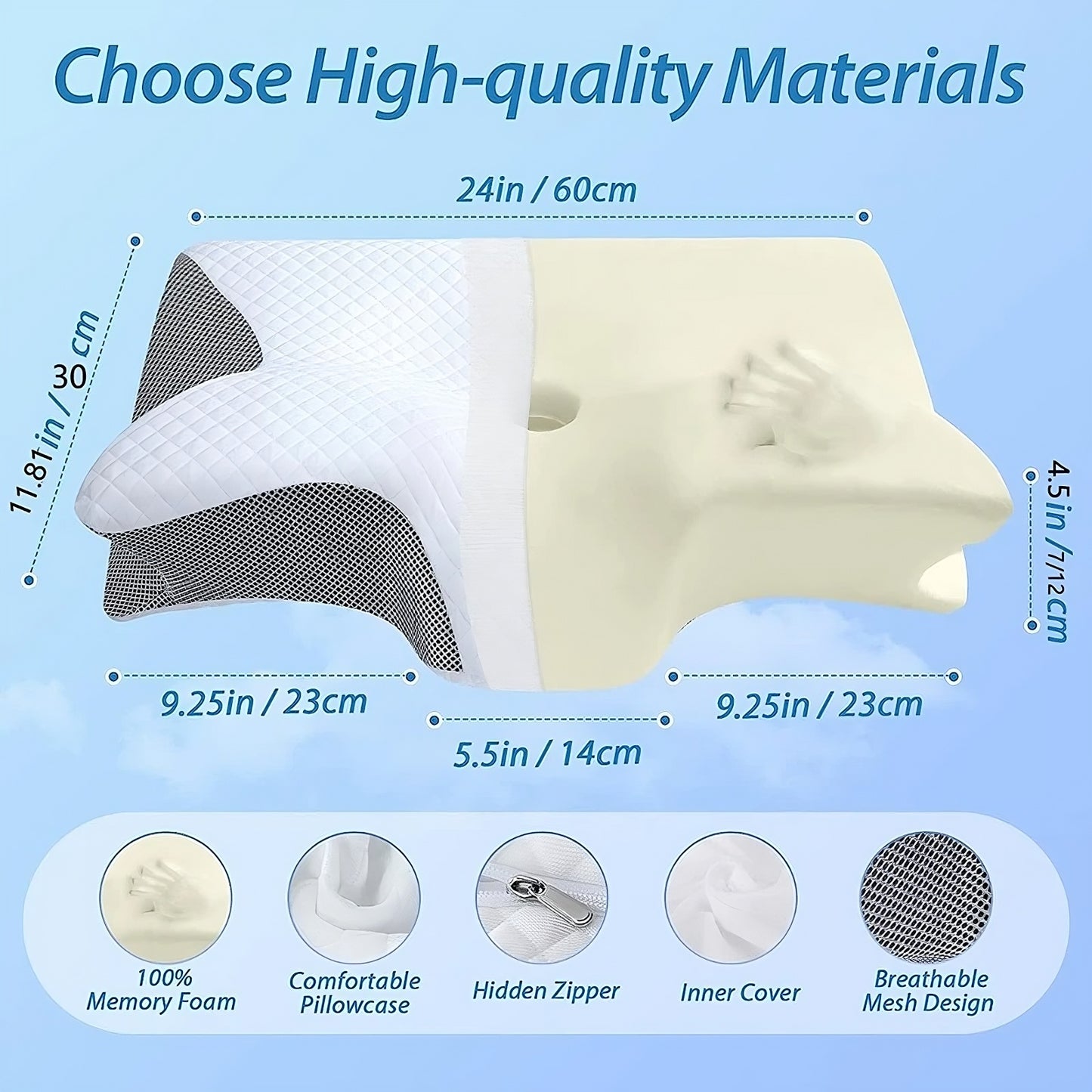 Memory Foam Cervical Pillow -by RD