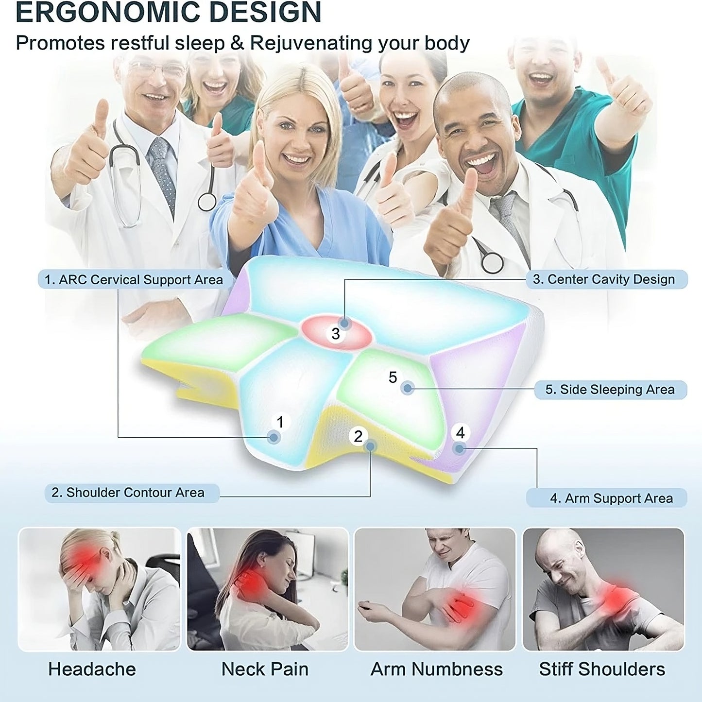 Memory Foam Cervical Pillow -by RD