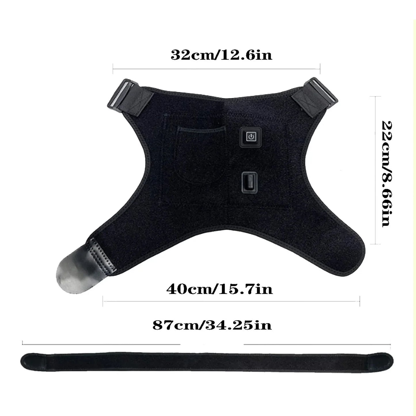 USB Heated Shoulder Brace Rotator Cuff -by RD