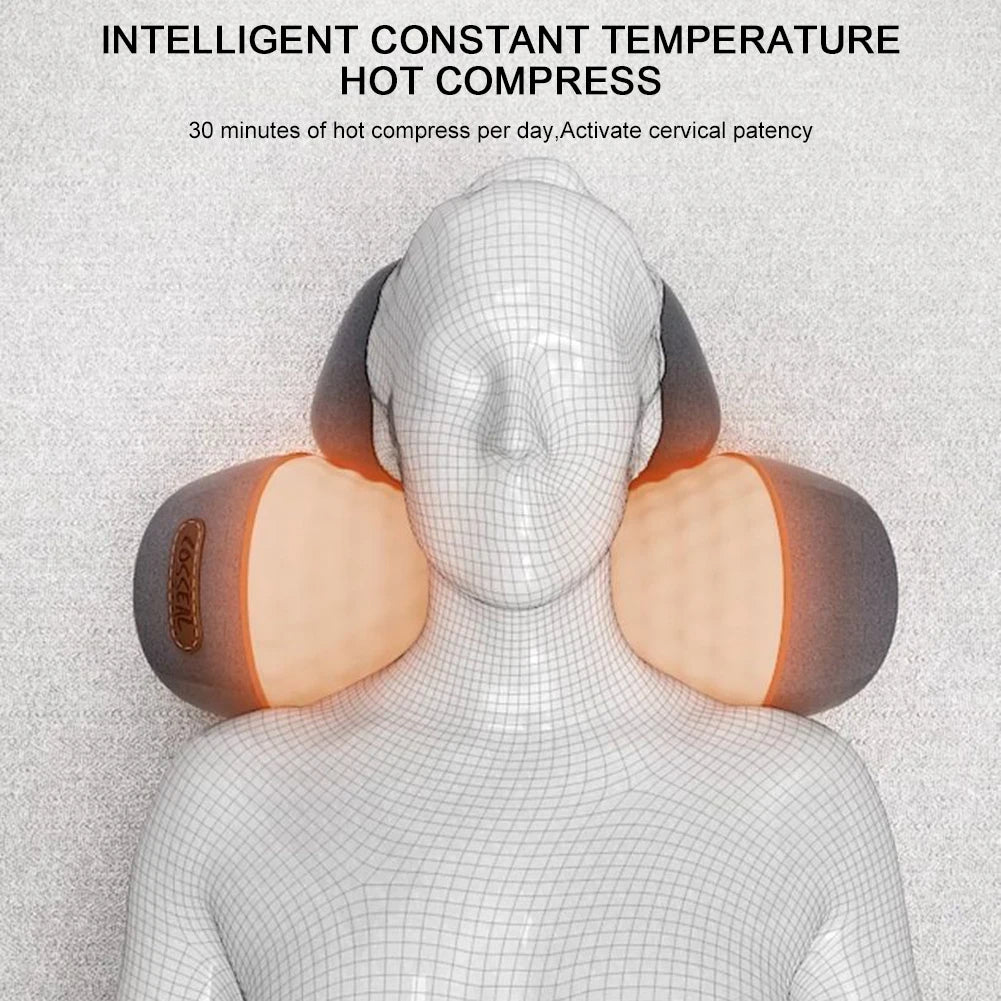 Electric Neck Massage Pillow Heating & Vibration -by RD