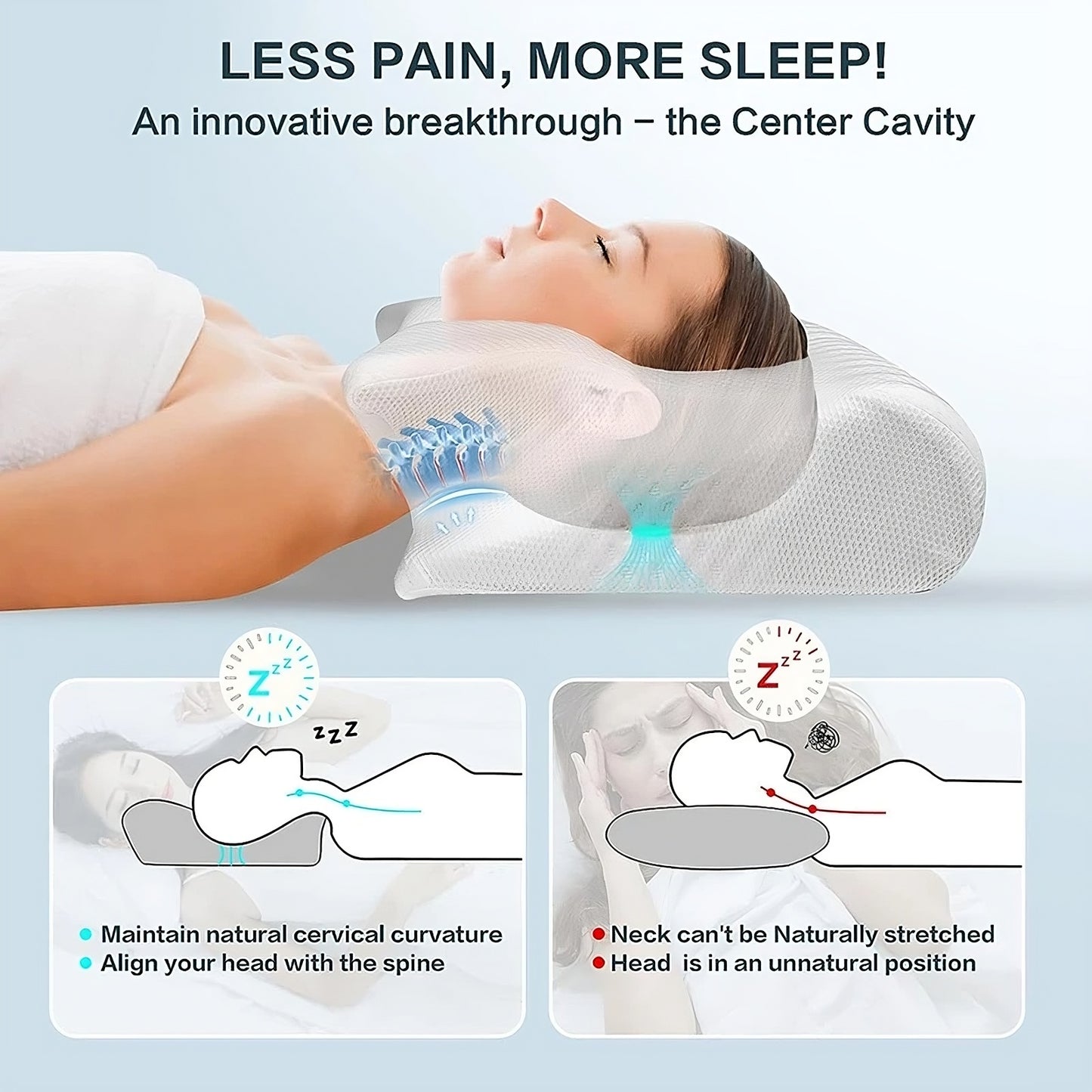 Memory Foam Cervical Pillow -by RD